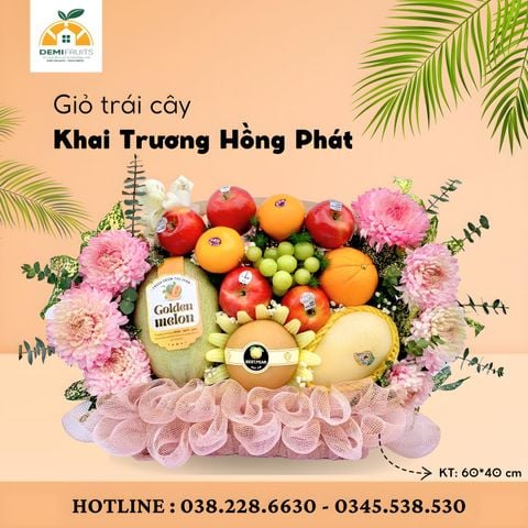 GIỎ TRÁI CÂY KHAI TRƯƠNG HỒNG PHÁT