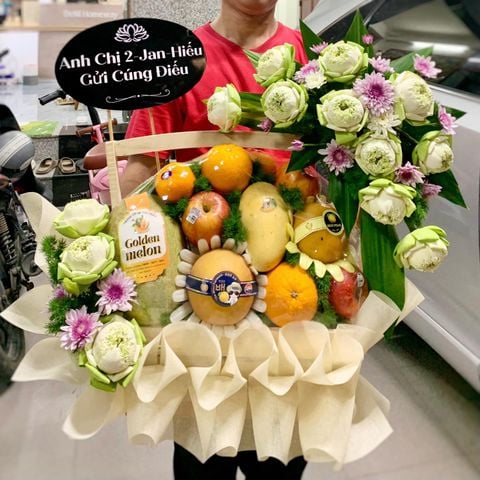 GIỎ TRÁI CÂY KÍNH VIẾNG