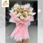 BÓ HOA TIỀN TONE HỒNG