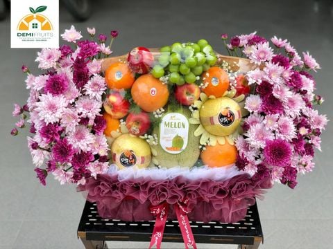 GIỎ TRÁI CÂY - TONE TÍM