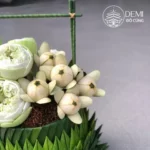 GIỎ TRẦU CAU VÀ HOA SEN GẤP