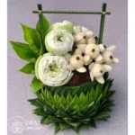 GIỎ TRẦU CAU VÀ HOA SEN GẤP