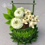 GIỎ TRẦU CAU VÀ HOA SEN GẤP
