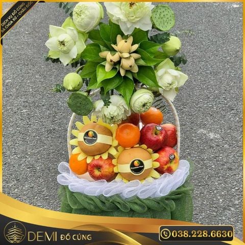 GIỎ TRÁI CÂY HOA SEN