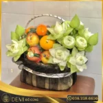 GIỎ TRÁI CÂY KÈM HOA SEN