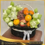 GIỎ TRÁI CÂY KÈM HOA SEN