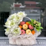 GIỎ TRÁI CÂY KÈM HOA SEN