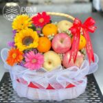 GIỎ TRÁI CÂY - KÈM HOA ĐỒNG TIỀN