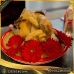XÔI GÀ CÚNG KÈM HOA